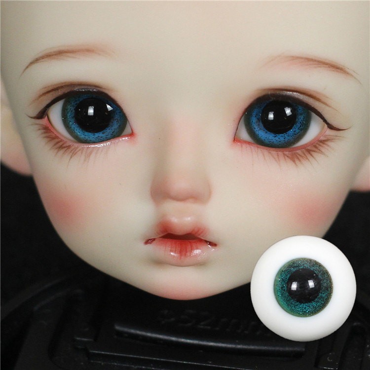 BJD娃娃1/6分娃翠绿金沙玻璃眼珠