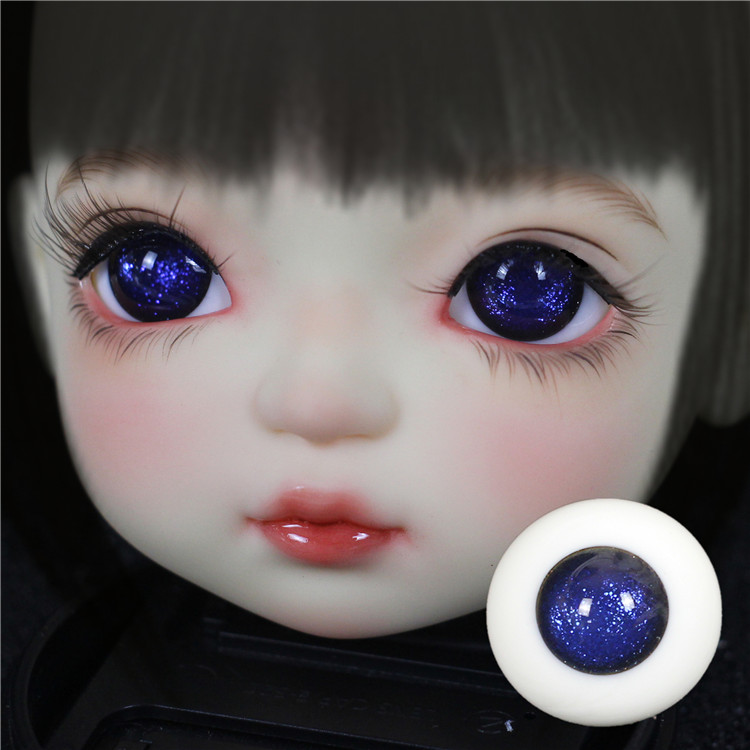 BJD娃娃眼睛星空蓝金沙无瞳仿真