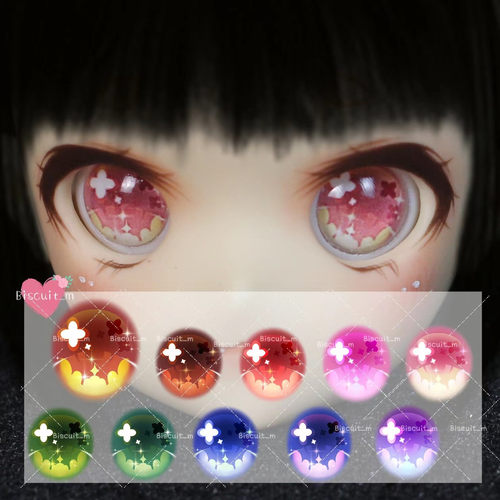 BJD娃娃软妹渐变花花熊妹卡通眼