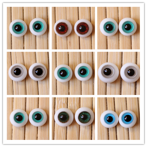 BJD娃娃1/8分1/12眼睛8mm眼珠小宠蓝色果绿色灰粉星沙无手柄合集