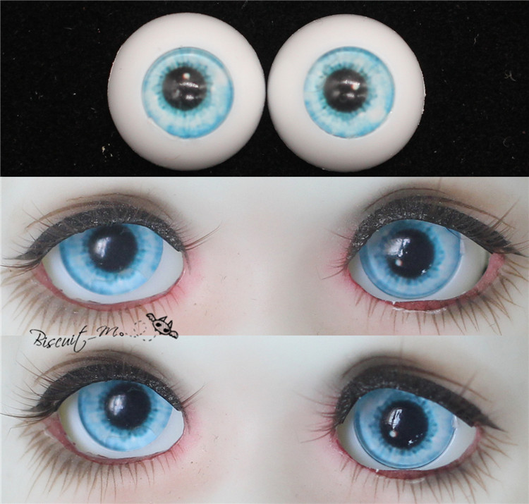 BJD娃娃眼睛蜡像11天蓝色花纹眼