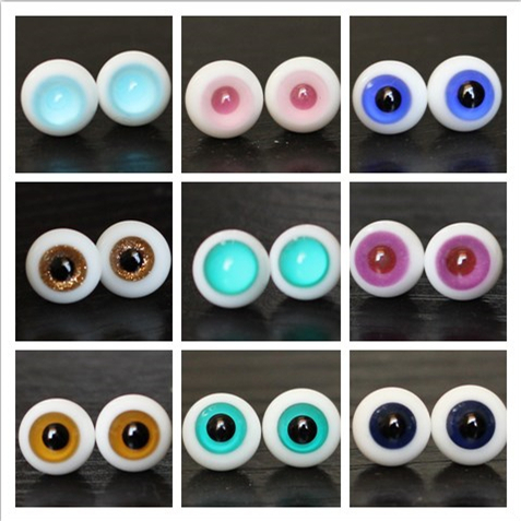 眼睛紫红色bjd娃娃