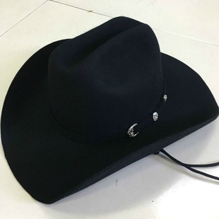 新款 硬质牛仔帽美剧黄石帽户外大檐骑马帽子 纯羊毛美国西部原版