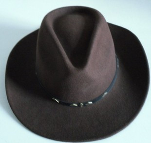 新款促销纯羊毛西部牛仔骑马礼帽