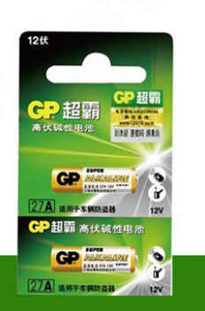 GP超霸27A 12V碱性电池 车辆防盗器/门铃电池 正品带防伪