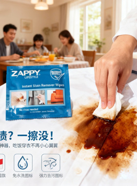 海底捞同款zappy羽绒服免洗清洁衣物去渍湿巾独立包装便携擦鞋