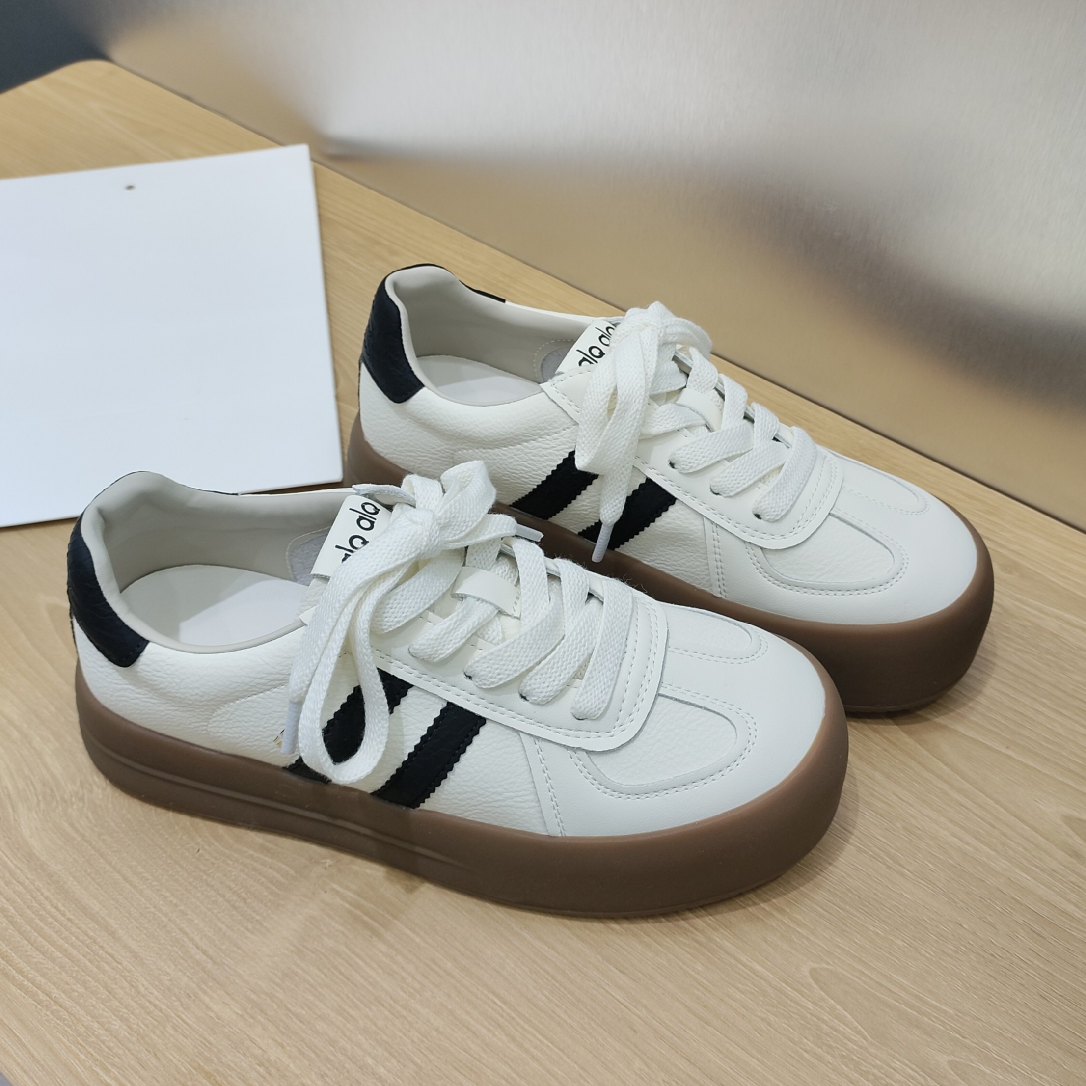 厚底增高真皮德训鞋女2026年春新款百搭小白鞋休闲板鞋运动阿甘鞋,女鞋,德训鞋,淘宝优惠券,粉丝福利购,淘宝优惠卷