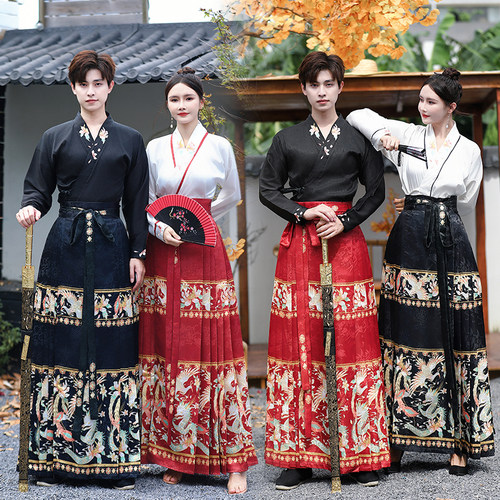 大码男女款马面裙定制团购汉服