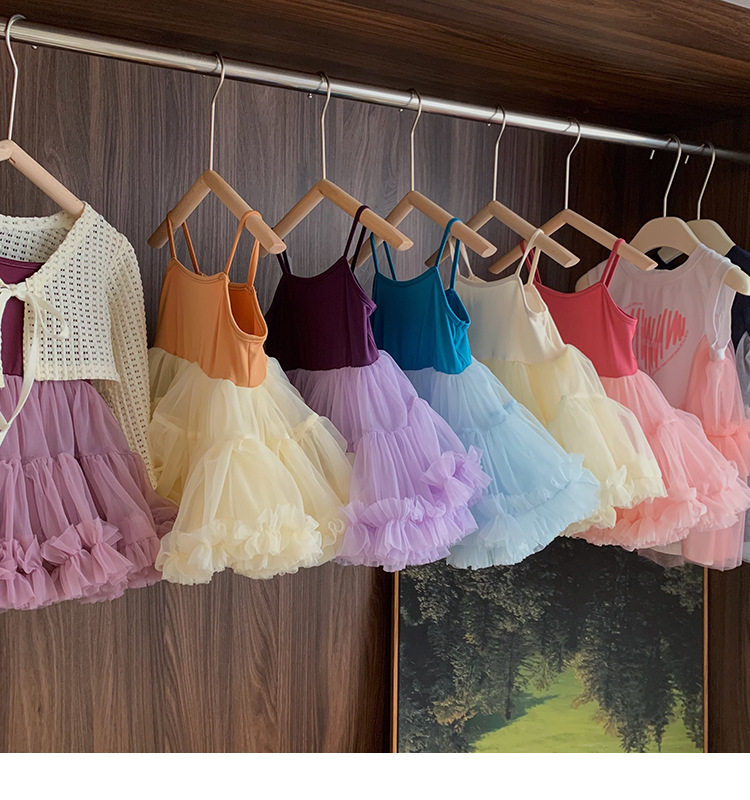 连衣裙吊带网纱蓬蓬纱裙凸凸裙女宝春夏季内搭裙子公主芭蕾舞蹈裙,童装/婴儿装/亲子装,连衣裙,淘宝优惠券,粉丝福利购,淘宝优惠卷