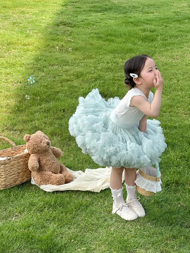 女童tutu裙2026新款儿童洋气宝宝生日蓬蓬纱短裙蛋糕裙凸凸半身裙