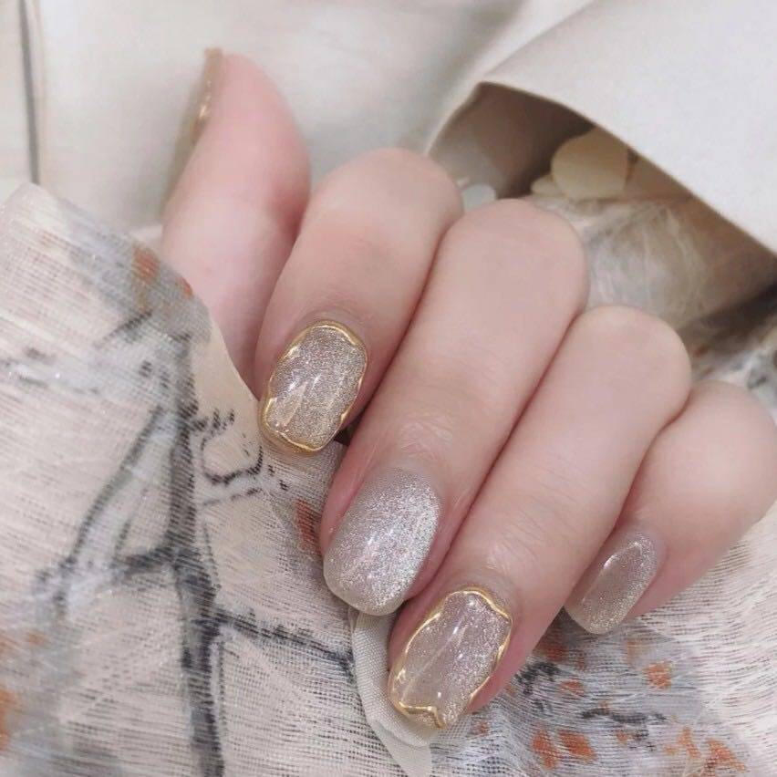 手工专业假指甲成品美甲成品猫眼金边手工甲网红穿戴甲可拆卸背胶