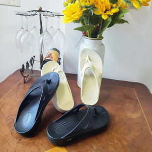 oofos踩屎感厚底增高耐磨减震休闲运动赛后恢复夹脚人字男女拖鞋