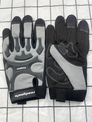 秋季外贸原单骑行机车手套男硅胶防摔耐磨防滑多功能户外簿款手套