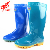 包邮 pvc高筒女式 成人牛筋底防滑防水雨靴劳保鞋 3537 橡胶水靴雨鞋