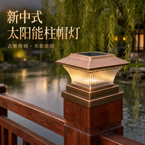 太阳能柱头灯塞诺汀围栏灯免布线