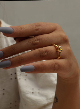 扭结韩版小众设计ins潮风戒指