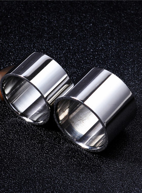极简扳指钛钢镜面情侣款