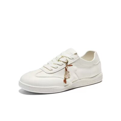 专柜正品百丽简约百搭小白鞋女2026春款真皮休闲运动板鞋F6L1DAM6