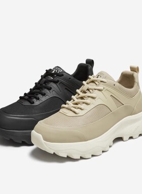 专柜正品他她2025秋季新款男鞋舒适百搭厚底休闲运动鞋OFG01CM5