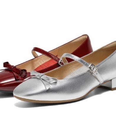 专柜正品百丽2026春款女鞋蝴蝶结通勤粗跟浅口玛丽珍单鞋BR4E7AQ6