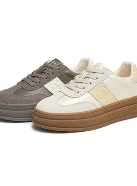 专柜正品他她2025春款女鞋复古厚底德训鞋休闲阿甘鞋板鞋CXD01AM5