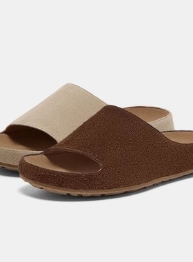 专柜正品拔佳2025秋新款女鞋外穿拖鞋百搭厚底一字凉拖鞋AUH08CT5