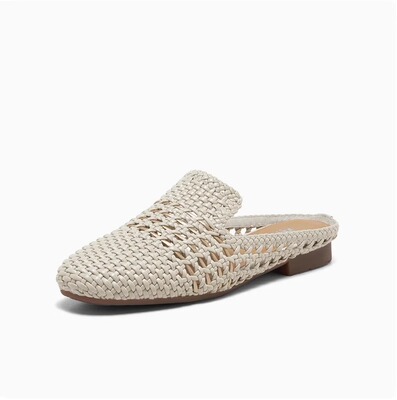 BATA/拔佳软底编织外穿包头拖鞋