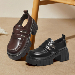 他她2026春款 牛津鞋 女鞋 英伦风小皮鞋 CHY08AM6 厚底乐福鞋 专柜正品