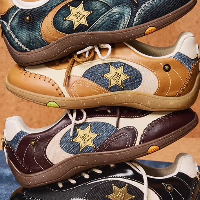 专柜正品天美意2026春款女鞋星星手作德训鞋双鞋带休闲鞋6TZ20AM6,女鞋,德训鞋,淘宝优惠券,粉丝福利购,淘宝优惠卷