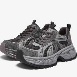 专柜正品百思图2026春新款女鞋网面厚底老爹鞋运动休闲鞋B1311AM6