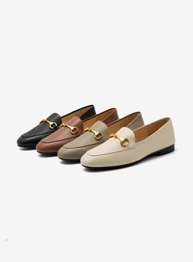 专柜正品Bata2024春款女鞋英伦百搭羊皮舒适通勤乐福单鞋17526AA4