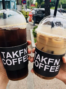 韩风INS推荐雪顶冰摩卡拿铁雪山咖啡杯一次性可降解环保杯500ML