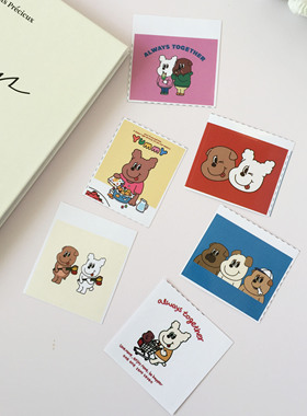 2023新款韩国INS文具杂货同款创意小狗图案贴纸咖啡杯装饰贴纸
