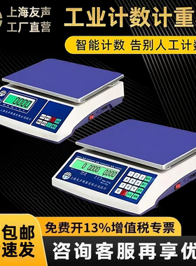 上海友声计数电子秤计重秤30kg15kg3kg精准1g/0.1g取样计数计重秤