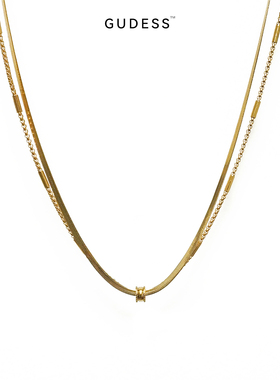高级感男女同款吊坠锁骨链GUDESS