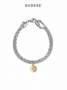 GUDESS星星吊坠镶嵌锆石手链