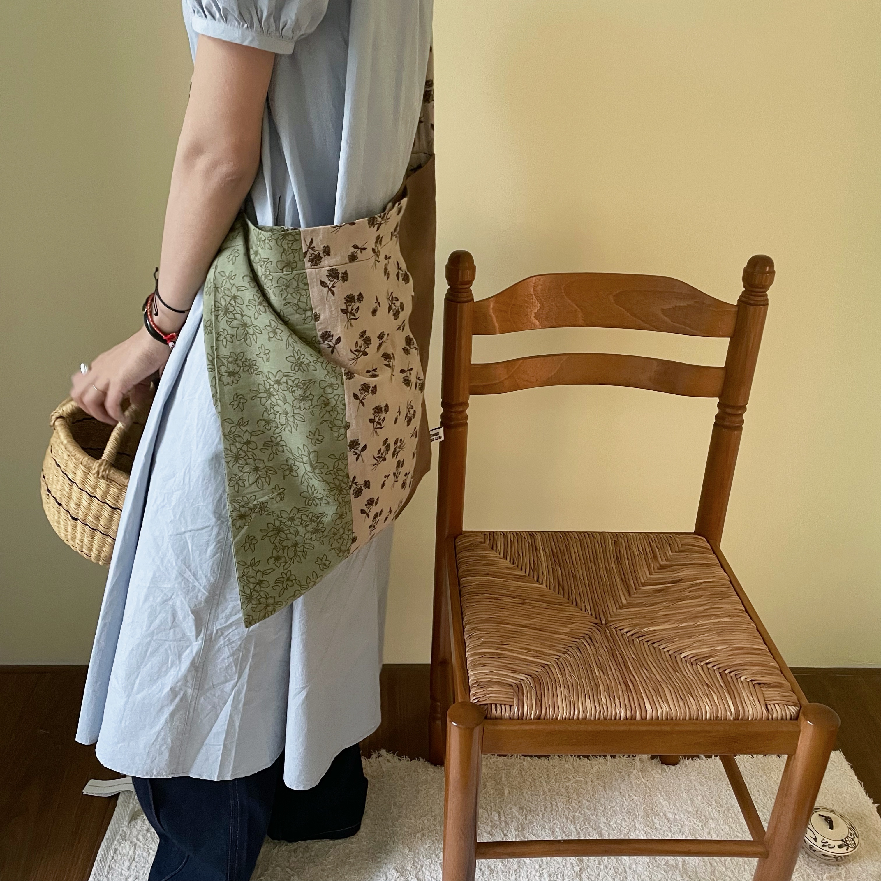 ONEBLUENOOK斜挎拼接碎花大日系