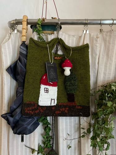 编织毛线手工森林手提包编织