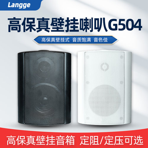 浪歌G504壁挂喇叭同轴高保真挂墙音响背景音乐环绕音箱定阻/定压
