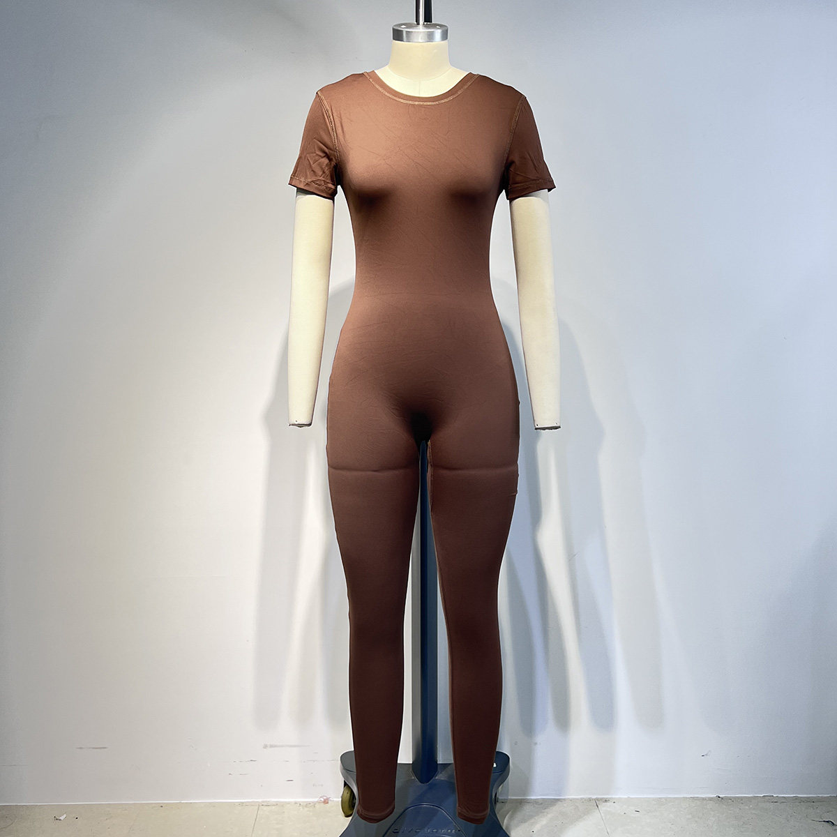 欧美风连体 瑜伽服女 紧身塑形连体长裤 速干 健 身舞蹈 多袖型