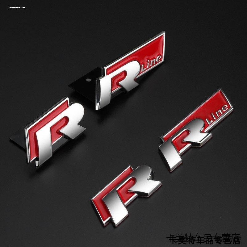 适用大众高尔夫8红色GTI中网标8代pro/rline车标贴改装件外观装饰