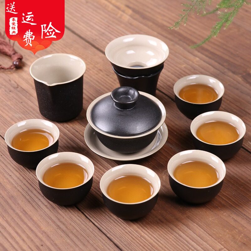 黑泥黑陶茶具套装复古茶具家用功夫茶具套装盖碗茶壶陶瓷办公茶具|msdalam kategori pinggan mangkuk, set teh, Kung Fu teh - dari Buy2taobao.com untuk memberikan perkhidmatan ejen Taobao profesional membeli