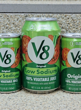 美国原味低钠混合蔬菜汁饮料V8 100% VEGETABLE JUICE LOW SODIUM