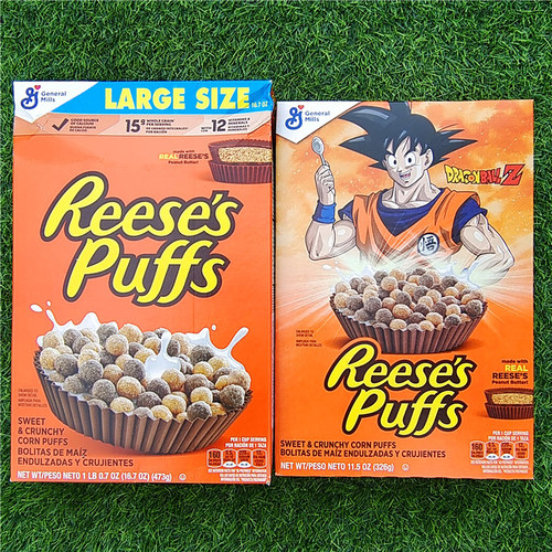 花生酱味泡芙早餐甜脆玉米球牛奶冲饮即食麦片REESES CORN PUFFS