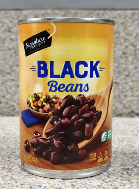 美国进口黑豆罐头拌沙拉即食熟豆整粒黑芸豆西餐配菜BLACK BEANS