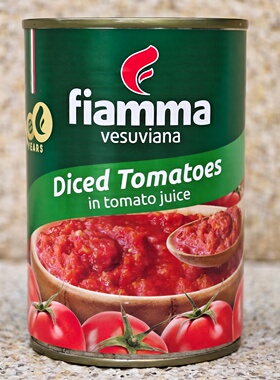火山披萨碎番茄罐头拌面番茄碎FIAMMA VESUVIANA DICED TOMATOES