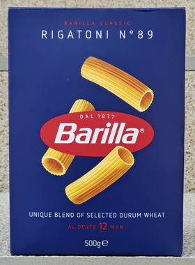 百味来经典意面低脂直筒形意大利面直纹通心粉BARILLA RIGATONI