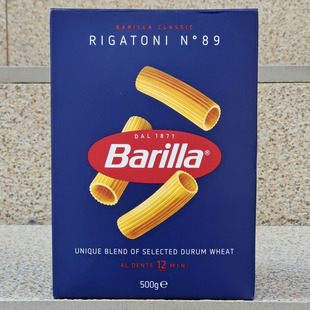 百味来经典意面低脂直筒形意大利面直纹通心粉BARILLA RIGATONI