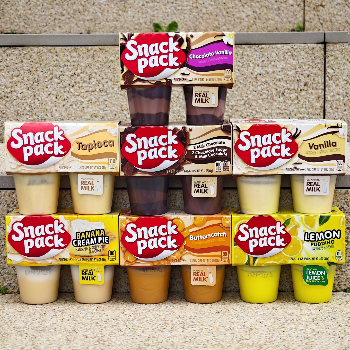 美国休闲装牛奶巧克力香草味混合布丁零食小吃SNACK PACK PUDDING - 实物图
