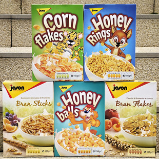 意大利捷森玉米片早餐麦片纤维全麦片蜂蜜麦圈JASON CORN FLAKES